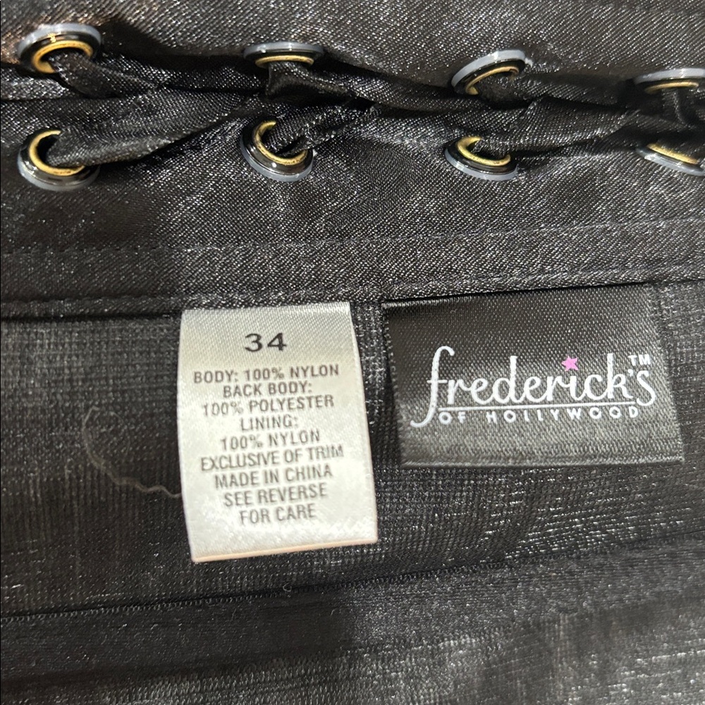 Frederick's of Hollywood Black Lace-Up Corset - Picture 3 of 5
